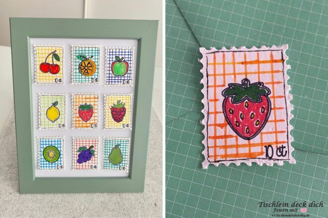 Briefmarken DIY mit Plotter