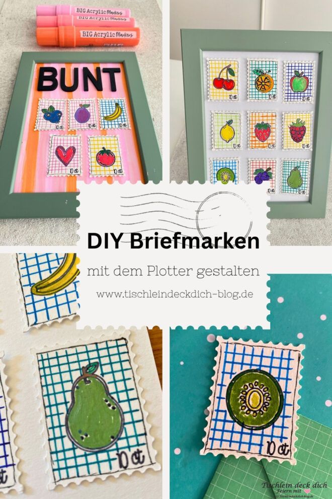 Pinterest Pin für Briefmarken mit dem Plotter gestalten