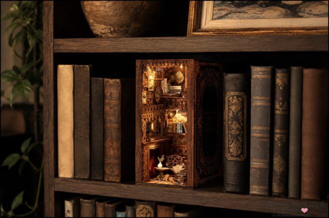 Book Nook im Bücherregal