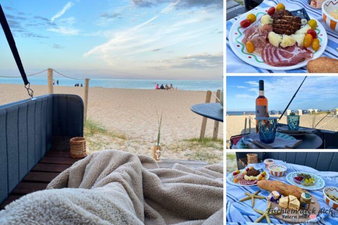 Picknick im Schlafstrandkorb Schillig