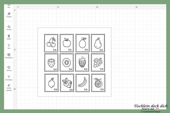 Briefmarken mit dem Plotter gestalten