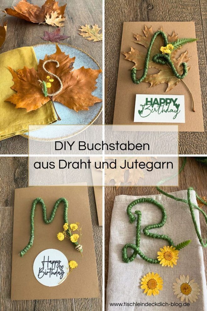 Pinterest Pin für DIY mit Drahtbuchstaben