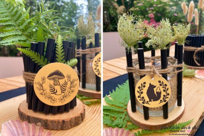 Windlichter aus Trinkhalmen, ein herbstliches DIY für die Tischdeko