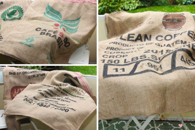 Jute Kaffeesäcke mit schönen Motiven