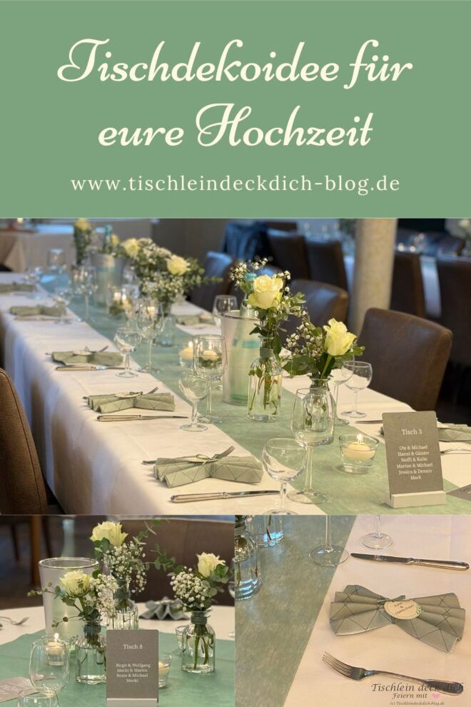 Pinterest Pin für Tischdekoration Hochzeit mit Eukalyptus